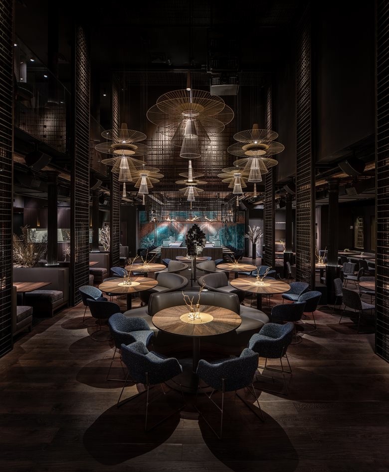 Eastern Zen-inspired Bar Restaurant Interior Eastern Zen-inspired Bar Restaurant Interior